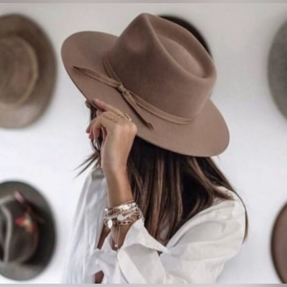 Lack of Color Zulu Tan Brown Wool Wide Brim Hat Festival Outfit | Size 55CM / S - Picture 5 of 15